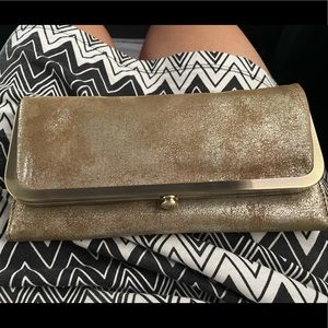 HONO Rachel clutch in Gilded Leaf